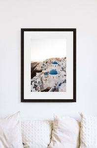 Santorini | Blue Domes Print